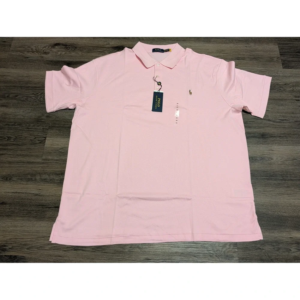 Polo Ralph Lauren Mens Big & Tall 3XB Short Sleeve Classic Polo Shirt Pink NEW